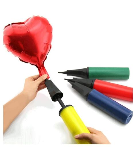 HAND AIR PUMP FOR BALLOONS / FOIL BALLOONS , Party accessory - blue, yellow, red, green(Assorted ...