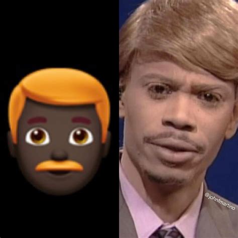 The Dave Chappelle doing whiteface emoji. : memes