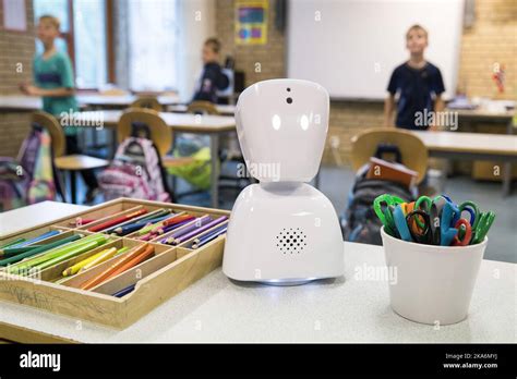 Hvalstad, Norway 20160827. The robot AV1 will enable sick children to attend school. The robot ...