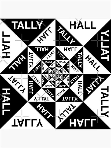 "Tally Hall Black And White Poster" Sticker by Barros314 | Redbubble