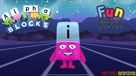 Alphablocks | Fun Run | Night Race | Alphablock i | Retro Gaming - YouTube