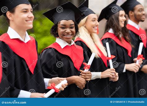 Happy Black Lady Smiling at Camera while Having Graduation Ceremony ...