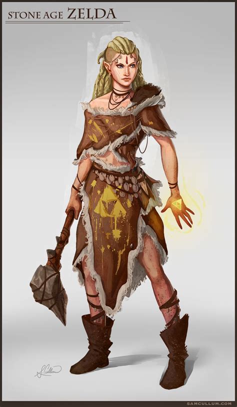 Stone Age Zelda | Character portraits, Female characters, Barbarian woman