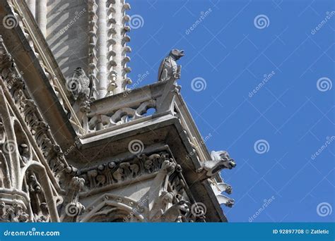 The Gargoyles of Notre Dame Cathedral, Paris Stock Photo - Image of ...