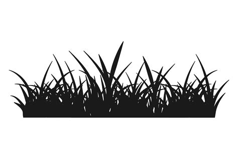 Black Grass Silhouette. Growing Lawn Pla Graphic by onyxproj · Creative Fabrica