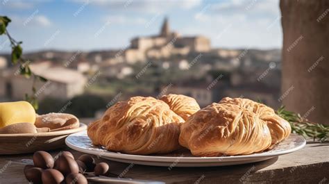 Premium AI Image | Maltese Pastizzi in a Rustic Village Setting