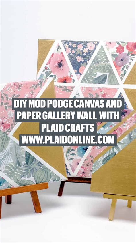 DIY Mod Podge Canvas and Paper Gallery Wall | Diy wall art, Diy mod podge, Mod podge crafts