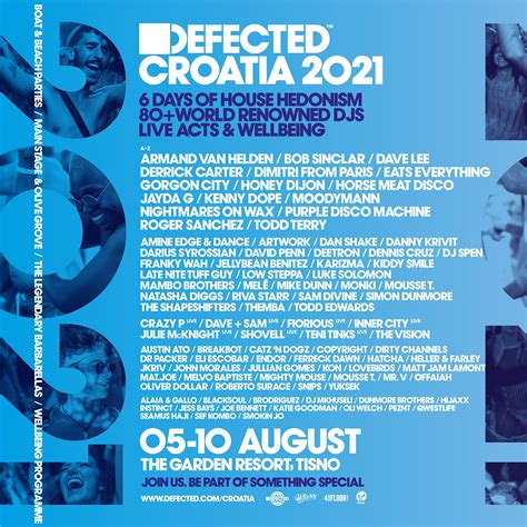 Defected Croatia 2021 Lineup | Grooveist