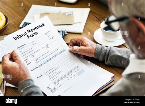 Inland Revenue Form Details Concept Stock Photo - Alamy