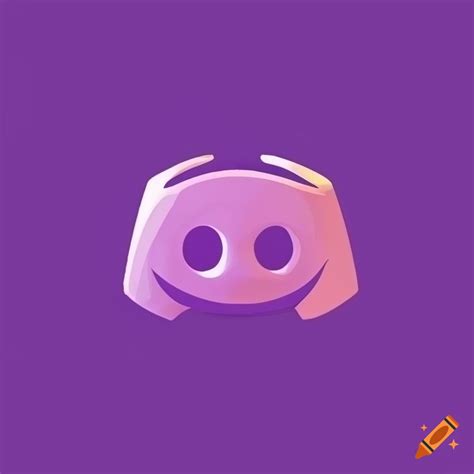 Minimalist purple discord logo on Craiyon