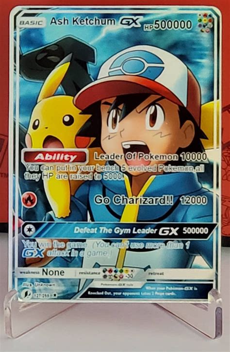 Custom Fan Made Orica Pokemon Card ASH KETCHUM Full Art - Etsy Ireland