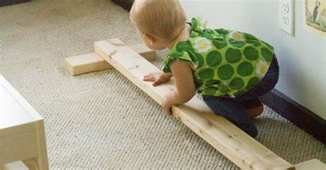 DIY Wooden Balance Beam | Diy balance beam, Diy toddler toys, Balance beam