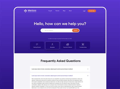 Help Center and FAQs Page by Aadarsha Subedi on Dribbble