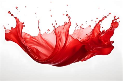 Premium AI Image | Photo red juice splash on white background generative ai