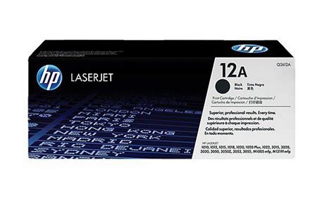 HP 12A Black Original LaserJet Toner Cartridge — Network Computer Wireless