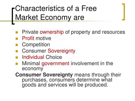 Which Feature Is Characteristic Of A Market Economy - Describe the Characteristics of a Free ...