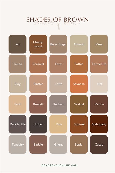 176 Colour Names & Shades | Ultimate Brand Colour Bible - Be More You Branding and Marketing ...