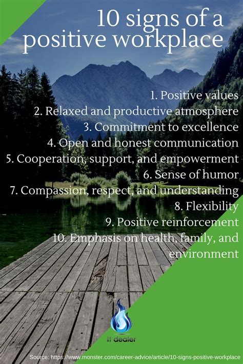 10 signs of a positive workplace | Work environment quotes, Positive work environment ...