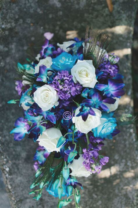 White Blue And Purple Wedding Bouquets / Stunning bouquet with purple ...