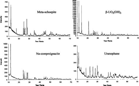 Representative powder diffraction patterns for each phase studied, as ...