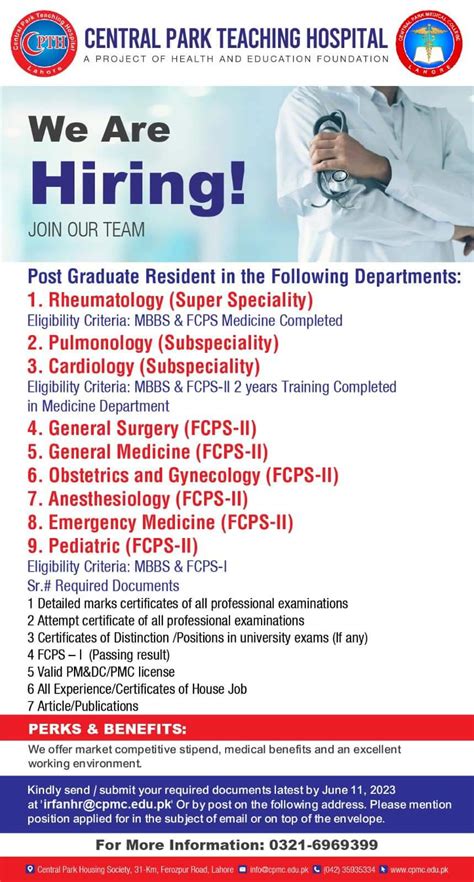 Central Park Medical College / Teaching Hospital – UPMED Jobs