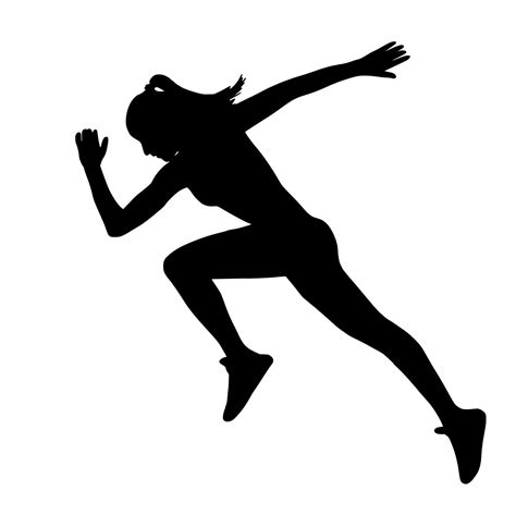 woman running Silhouette