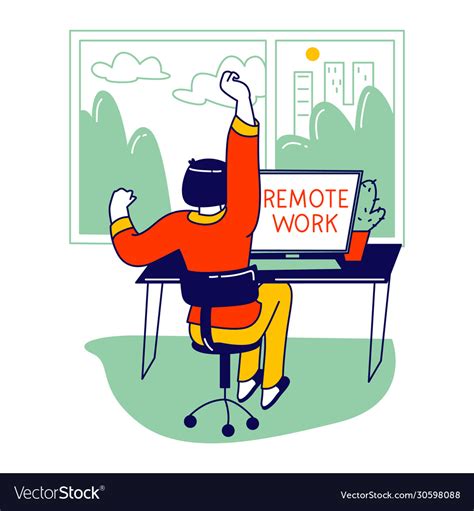 Remote working activity relaxed business woman Vector Image