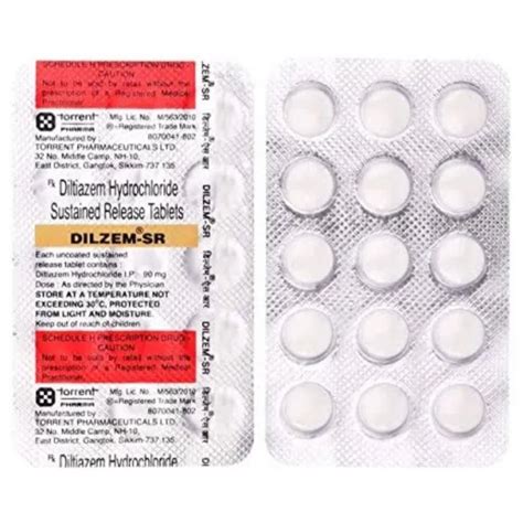 Diltiazem Sr 90 Mg Dilzem Tab at Rs 92/box | Antidiabetic Drugs in Nagpur | ID: 25639916291