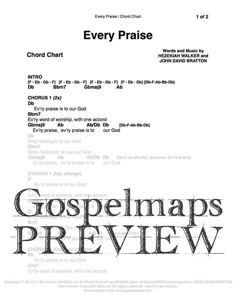 Gospelmaps | Every Praise - Hezekiah Walker, Asuza the Next Generation | Rhythm, Vocal, and ...