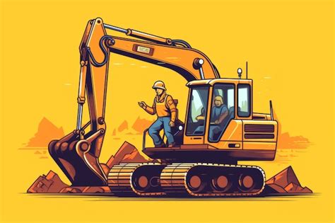 Premium AI Image | Heavy Equipment worker vector