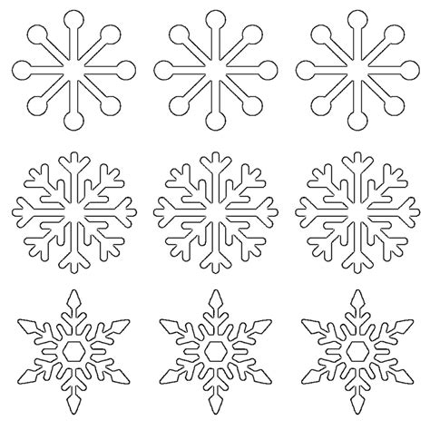 Free Printable Snowflake Templates – Large & Small Stencil Patterns ...