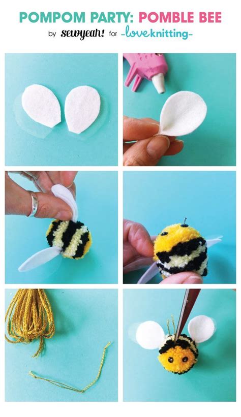 How to make pomble bees | Pom pom crafts, Bee crafts, Crafts