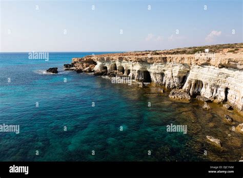 Sea caves at Cape Greco, Cyprus Stock Photo - Alamy