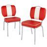 Set of 2 Raleigh Retro Dining Chairs Red/White - Buylateral | AllSurplus | Cincinnati