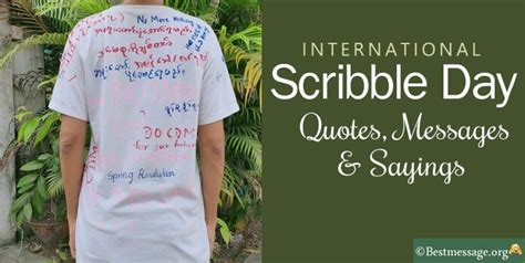 International Scribble Day Quotes, Messages & Sayings 2023 in 2023 | Quote of the day, Quotes ...