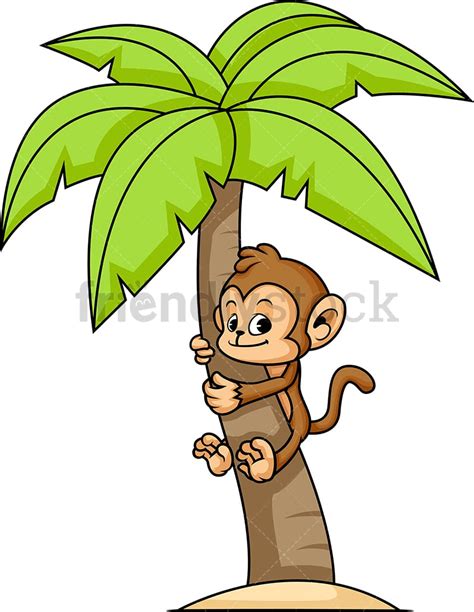 Monkey In A Tree Clipart