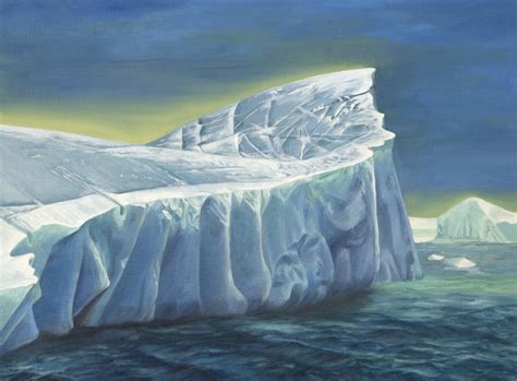 Iceberg Number 2, | Oil painting on paper, Fine art, Original oil painting