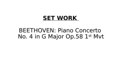 Beethoven Piano Concerto 4 Mvt 1 | Teaching Resources