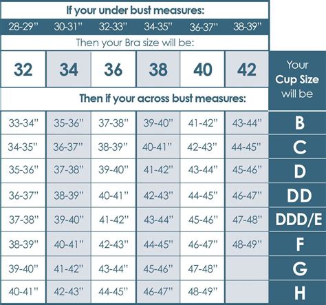 bra size chart - Google Search | Bra size charts, Bra size calculator ...