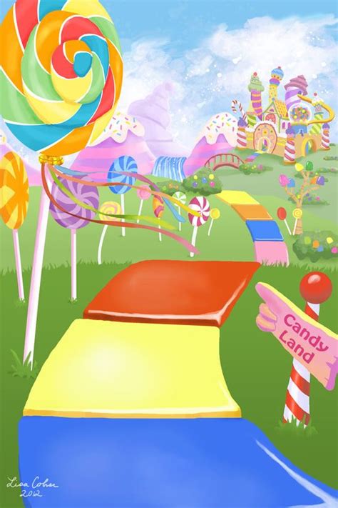 Realistic Candyland Background