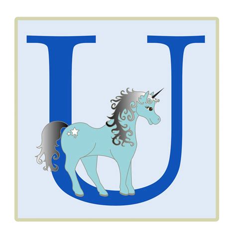 Letter U, Unicorn Illustration Free Stock Photo - Public Domain Pictures