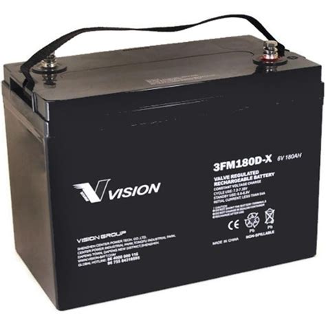 6 Volt 180ah Group 27 3FM180D-X SLA AGM Electric Pallet Jack Battery