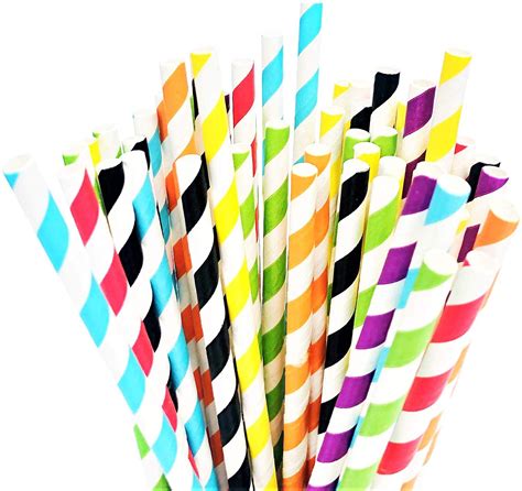 Biodegradable Paper Straws | Bulk 350-Pack Eco-Friendly Set |Rainbow ...