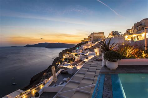 Santorini Secret Suites & Spa hotel view sunset | My Beautiful Adventures