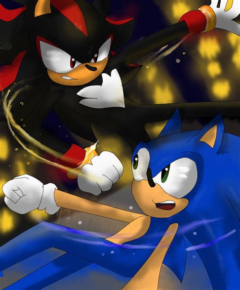 Sonic Vs Shadow by twirl2 on DeviantArt