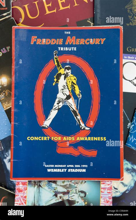 Freddie Mercury Tribute Concert for Aids Awareness concert programme Stock Photo: 38007245 - Alamy