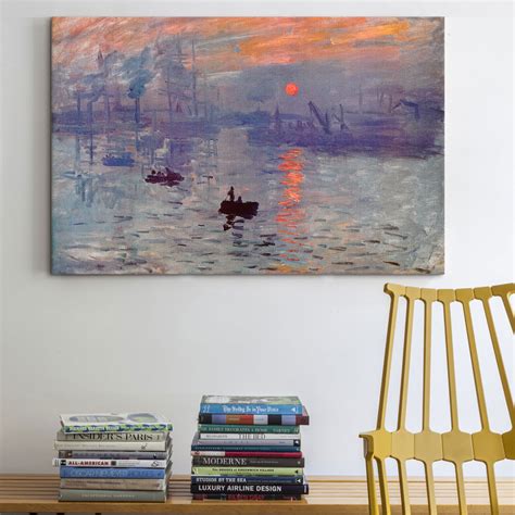 Sunrise Impression by Claude Monet (26"W x 18"H x 0.75"D) - Modern ...