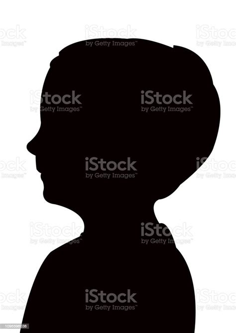 A Boy Head Silhouette Vector Stock Illustration - Download Image Now - Black Color, Body Part ...