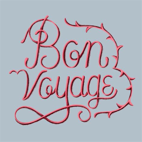 Bon voyage illustration wall art print and poster. | Royalty free ...