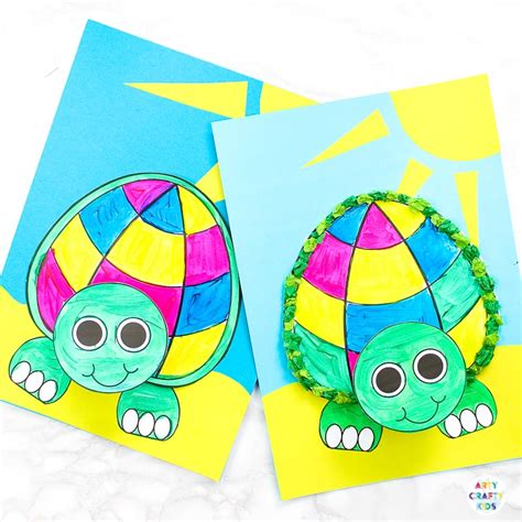 Printable 3D Turtle Paper Craft for Kids - Arty Crafty Kids